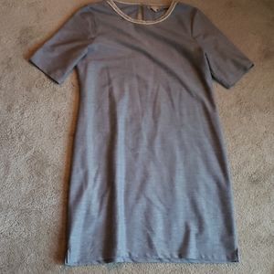 GREY SILVER SHORT SLEEVE DRESS